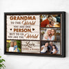 Personalized Grandma Canvas Prints - Custom Photo To The World You Are One Person - Black Frame / 12x9