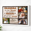 Personalized Grandma Canvas Prints - Custom Photo To The World You Are One Person - White Frame / 12x9