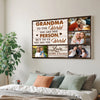 Personalized Grandma Canvas Prints - Custom Photo To The World You Are One Person