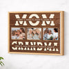 Personalized Grandma Canvas Prints - Gift for - Custom Photo Collage Wall Art - Natural Frame / 14x11