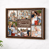Personalized Grandma Canvas Prints - Gift for - Custom Photo My Favorite People Calls Me - Brown Frame / 14x11