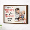 Personalized Grandma Canvas Prints - Gift for - Fist Mother’s Day As A - Brown Frame / 14x11