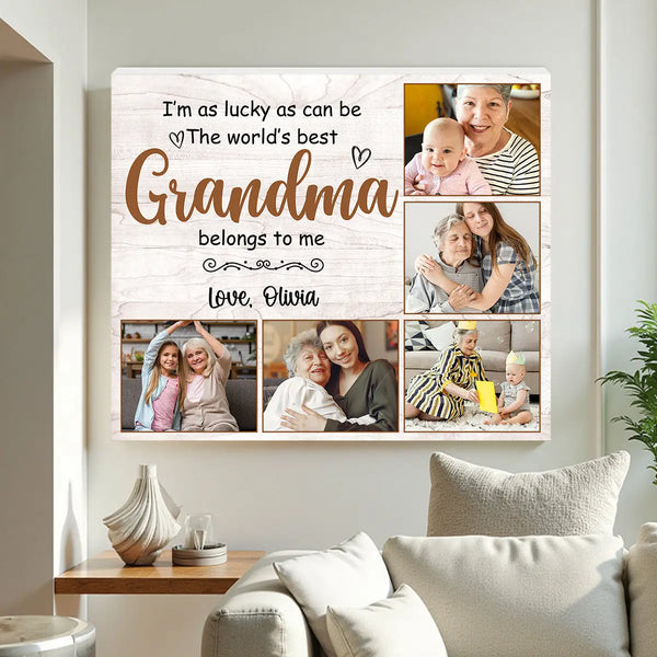 Personalized Grandma Canvas Prints - Gift for - The World’s Best Belong