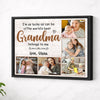 Personalized Grandma Canvas Prints - Gift for - The World’s Best Belong To Me - Black Frame / 14x11