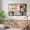 Personalized Grandma Canvas To The World You Are One Person Custom Photo Gift for on Mother’s Day or Birthday
