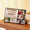 Personalized Grandma Canvas To The World You Are One Person Custom Photo Gift for on Mother’s Day or Birthday