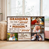 Personalized Grandma Canvas To The World You Are One Person Custom Photo Gift for on Mother’s Day or Birthday