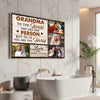 Personalized Grandma Canvas To The World You Are One Person Custom Photo Gift for on Mother’s Day or Birthday