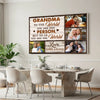 Personalized Grandma Canvas To The World You Are One Person Custom Photo Gift for on Mother’s Day or Birthday