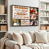 Personalized Grandma Canvas To The World You Are One Person Custom Photo Gift for on Mother’s Day or Birthday