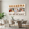 Personalized Grandma Canvas To The World You Are Person Custom Photo Gift for Perfect Birthday or Mother’s Day