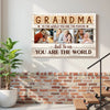 Personalized Grandma Canvas To The World You Are Person Custom Photo Gift for Perfect Birthday or Mother’s Day