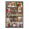 Personalized Grandma We Love You Canvas Custom Photo Wall Art Gift From Grandson And Granddaughter Mother’s Day Idea