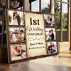 Personalized Happy 1st Wedding Anniversary Canvas Wall Art Celebrating Husband And Wife Together With Memories Custom