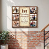 Personalized Happy 1st Wedding Anniversary Canvas Wall Art Celebrating Husband And Wife Together With Memories Custom