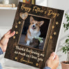 Personalized Happy Fathers Day Thanks For Loving Me Custom Photo Wall Art Gift Dog Dad And Lovers - Canvas