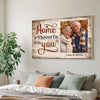 Personalized Home Is Wherever I’m With You Canvas Old Couple Together And Forever Wall Art Memories Custom Photo