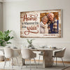 Personalized Home Is Wherever I’m With You Canvas Old Couple Together And Forever Wall Art Memories Custom Photo