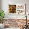 Personalized Home Is Wherever I’m With You Canvas Wall Art Old Couple Husband And Wife Decor Meaning Custom Photo Mom