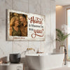 Personalized Home Is Wherever I’m With You Canvas Wall Art Old Couple Husband And Wife Decor Meaning Custom Photo Mom