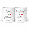 Personalized Husband And Wife Coffee Mug Romantic Couple Gift For Valentine’s Day Or Anniversary - 11oz