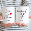 Personalized Husband And Wife Coffee Mug Romantic Couple Gift For Valentine’s Day Or Anniversary - 15oz