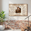 Personalized I Choose You Couple Canvas Wall Art Custom Photo Anniversary Gift For Husband And Wife Romantic Home Decor