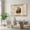 Personalized I Choose You Couple Canvas Wall Art Custom Photo Anniversary Gift For Husband And Wife Romantic Home Decor