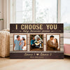 Personalized I Choose You Today Tomorrow Forever Canvas - Custom Couple Wall Art Anniversary Gift