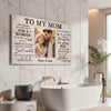 Personalized I Know It’s Not Easy For A Woman To Raise Child Canvas Wall Art Custom Photo Mother And Son Memory Decor