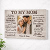 Personalized I Know It’s Not Easy For A Woman To Raise Child Canvas Wall Art Custom Photo Mother And Son Memory Decor