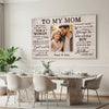 Personalized I Know It’s Not Easy For A Woman To Raise Child Canvas Wall Art Custom Photo Mother And Son Memory Decor