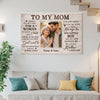 Personalized I Know It’s Not Easy For A Woman To Raise Child Canvas Wall Art Custom Photo Mother And Son Memory Decor
