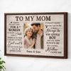 Personalized I Know It’s Not Easy For A Woman To Raise Child Canvas Wall Art Custom Photo Mother And Son Memory Decor