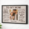 Personalized I Know It’s Not Easy For A Woman To Raise Child Canvas Wall Art Custom Photo Mother And Son Memory Decor