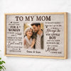 Personalized I Know It’s Not Easy For A Woman To Raise Child Canvas Wall Art Custom Photo Mother And Son Memory Decor
