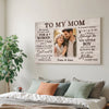 Personalized I Know It’s Not Easy For A Woman To Raise Child Canvas Wall Art Custom Photo Mother And Son Memory Decor