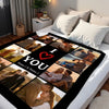 Personalized I Love You Couple Blanket Custom Photo For Boyfriend Or Girlfriend On Valentine’s Day And Anniversary Gift