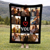 Personalized I Love You Couple Blanket Custom Photo For Boyfriend Or Girlfriend On Valentine’s Day And Anniversary Gift
