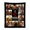 Personalized I Love You Couple Blanket Custom Photo For Boyfriend Or Girlfriend On Valentine’s Day And Anniversary Gift