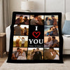 Personalized I Love You Couple Blanket Custom Photo For Boyfriend Or Girlfriend On Valentine’s Day And Anniversary Gift