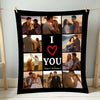 Personalized I Love You Couple Blanket Custom Photo For Boyfriend Or Girlfriend On Valentine’s Day And Anniversary Gift