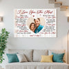 Personalized I Love You The Most Canvas Wall Art Custom Photo For Couple Anniversary Gift Husband And Wife