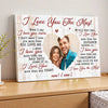 Personalized I Love You The Most Canvas Wall Art Custom Photo For Couple Anniversary Gift Husband And Wife