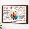 Personalized I Love You The Most Canvas Wall Art Custom Photo For Couple Anniversary Gift Husband And Wife - Brown
