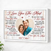 Personalized I Love You The Most Canvas Wall Art Custom Photo For Couple Anniversary Gift Husband And Wife - White