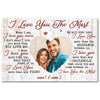 Personalized I Love You The Most Canvas Wall Art Custom Photo For Couple Anniversary Gift Husband And Wife