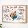 Personalized I Love You The Most Canvas Wall Art Custom Photo For Couple Anniversary Gift Husband And Wife - Natural