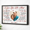 Personalized I Love You The Most Canvas Wall Art Custom Photo For Couple Anniversary Gift Husband And Wife - Black