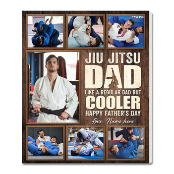 Personalized Jiu Jitsu Dad Like A Regular Canvas Custom Photo Wall Art Gift for on Father’s Day or Birthday - 11x14
